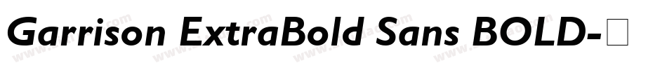 Garrison ExtraBold Sans BOLD字体转换